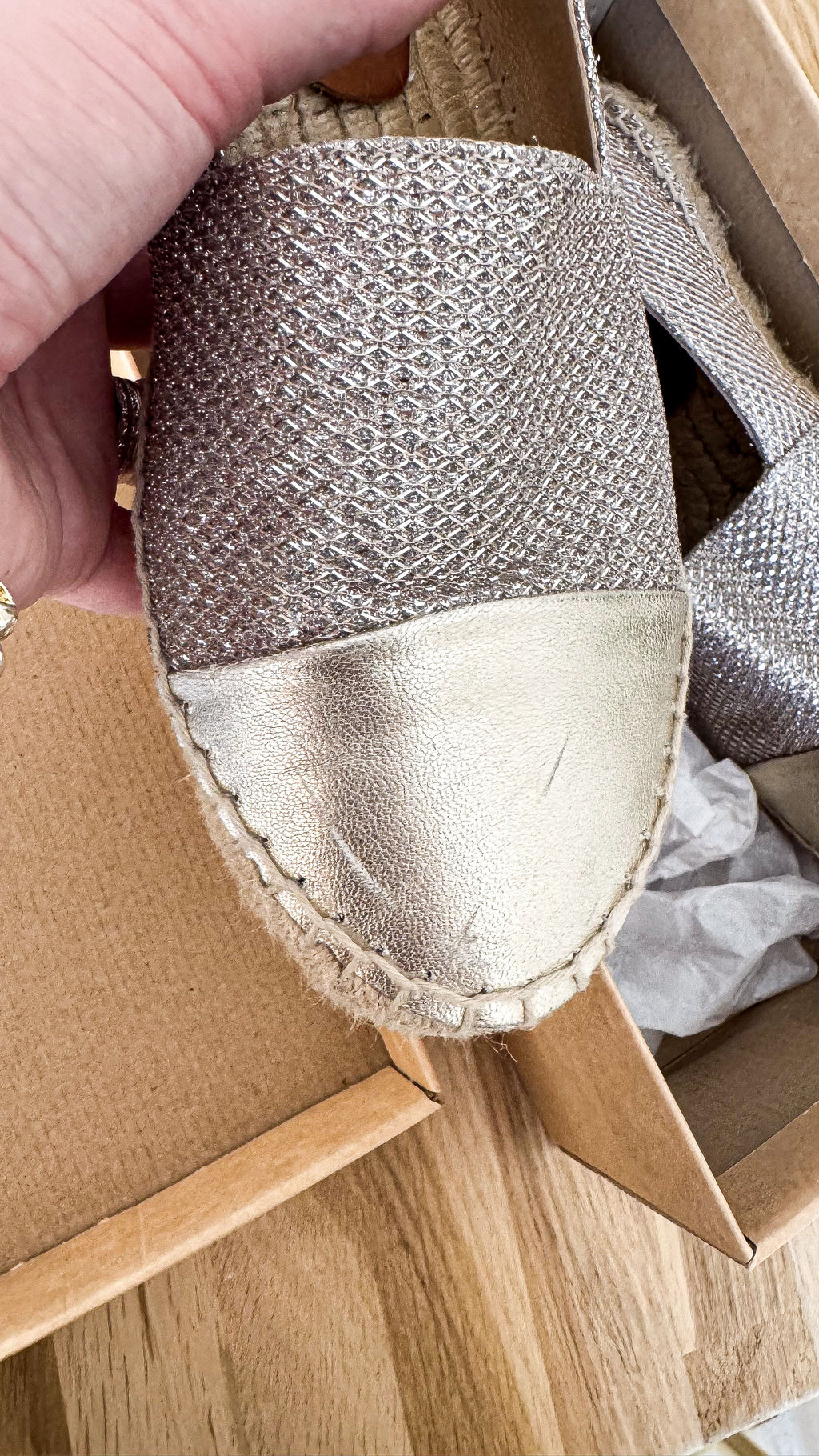 Espadrilles platine bout doré 39 - Toni Pons