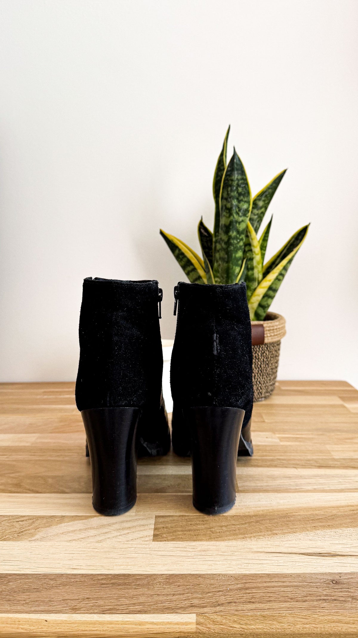 Bottines bi-matière cuir daim noires 39 - Texto