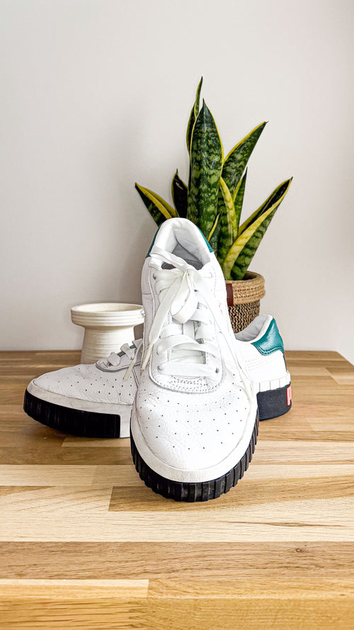 Baskets Cali blanches détail vert 40 - Puma