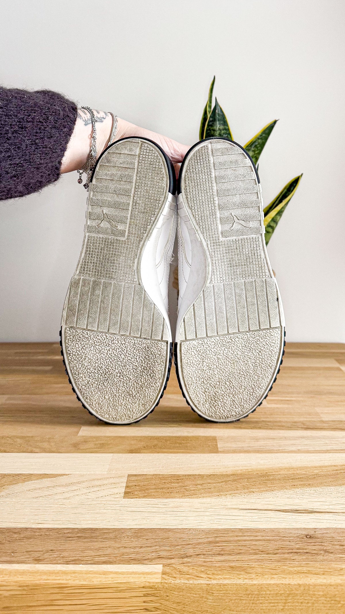 Baskets Cali blanches détail vert 40 - Puma