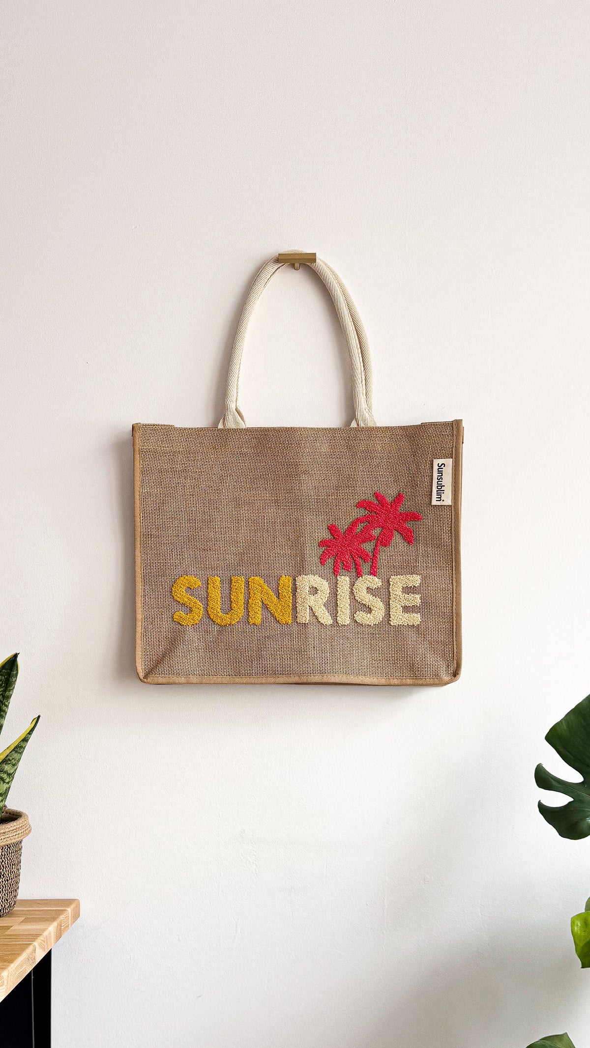 Sac de plage Sunsublim toile jute SUNRISE neuf