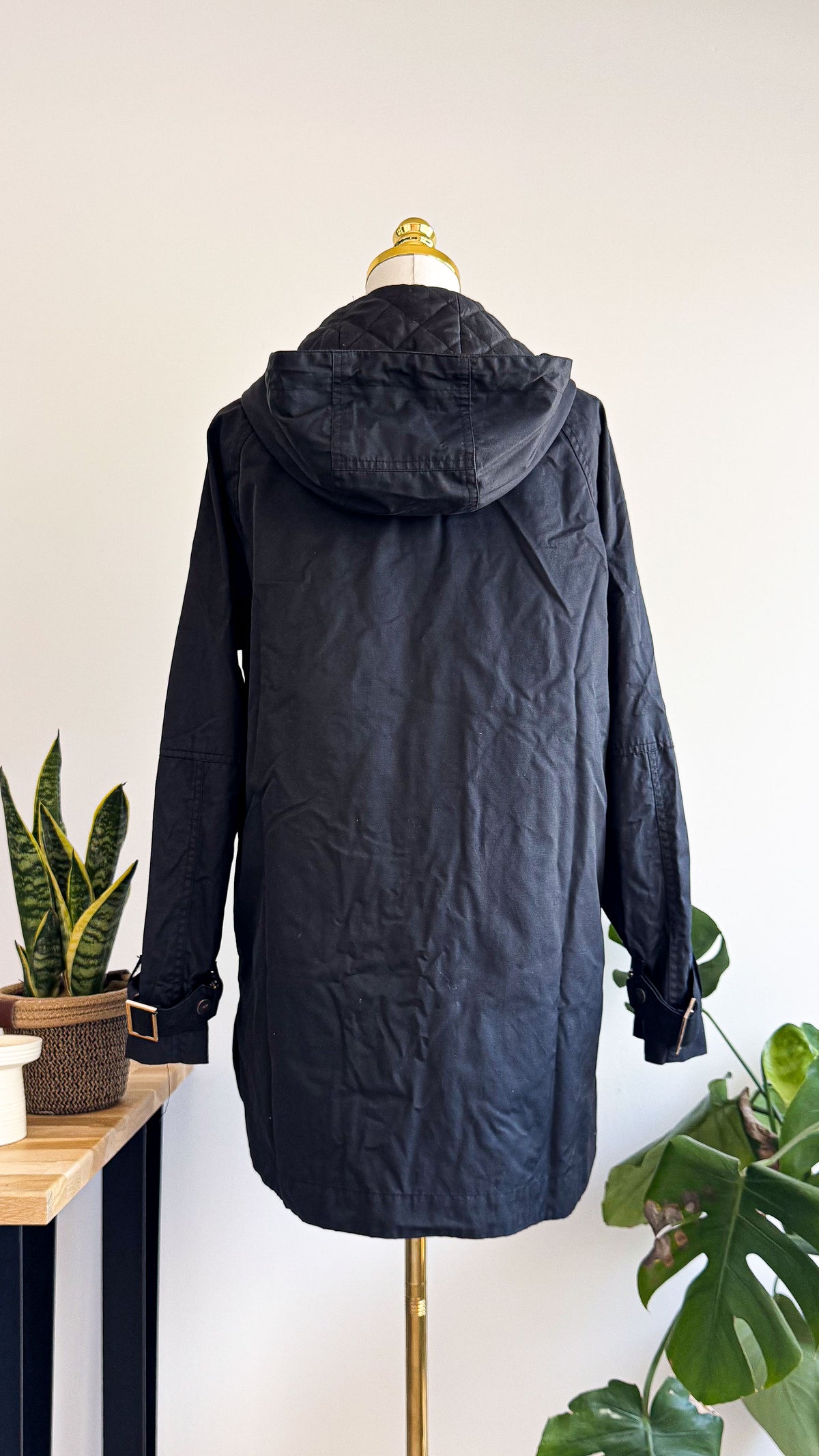 Parka noire Mango femme taille M mi-saison doublure amovible très bon état