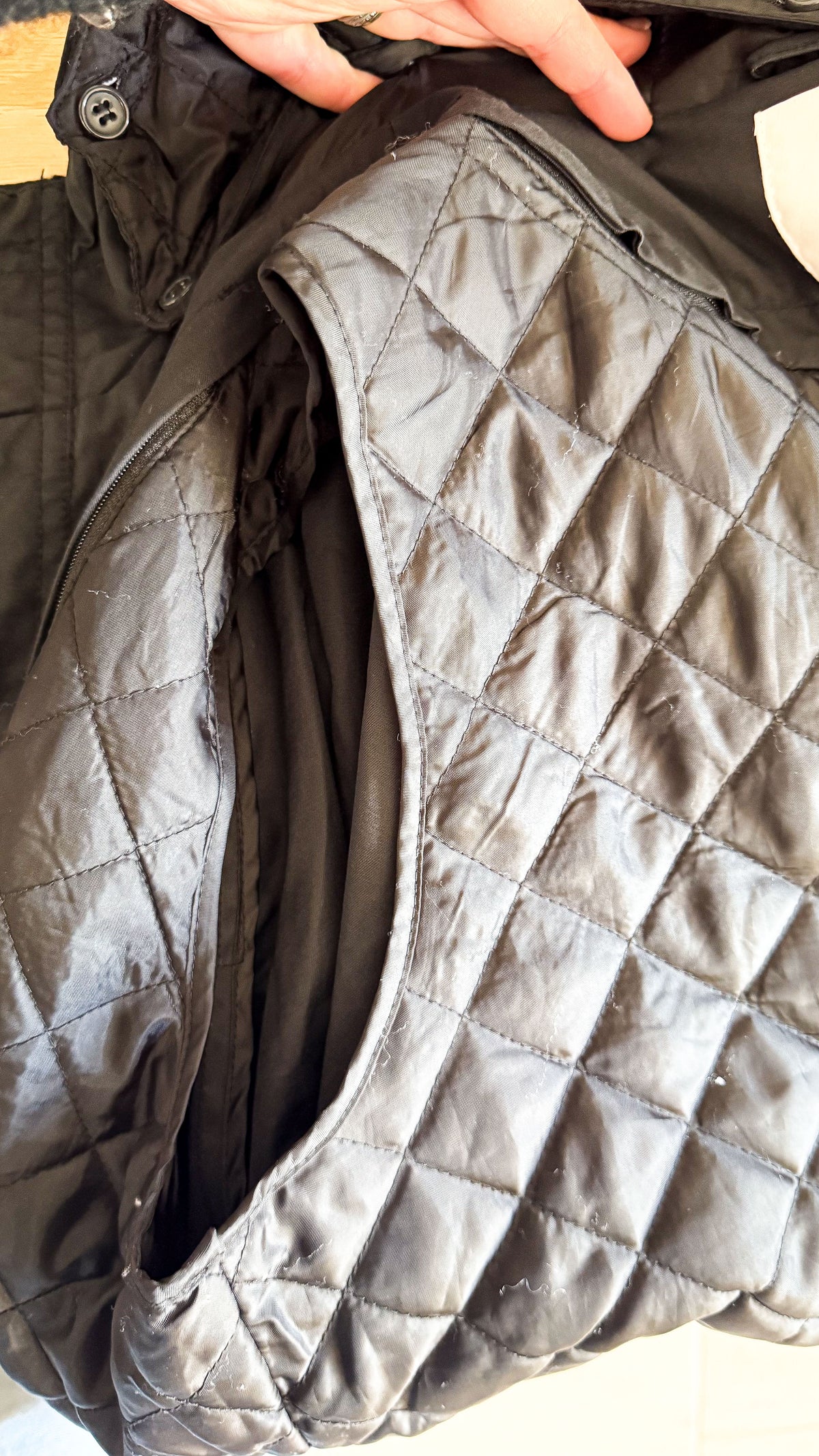 Parka noire Mango femme taille M mi-saison doublure amovible très bon état