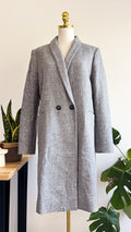 Manteau gris Promod femme taille 40 laine élégant mi-long très bon état
