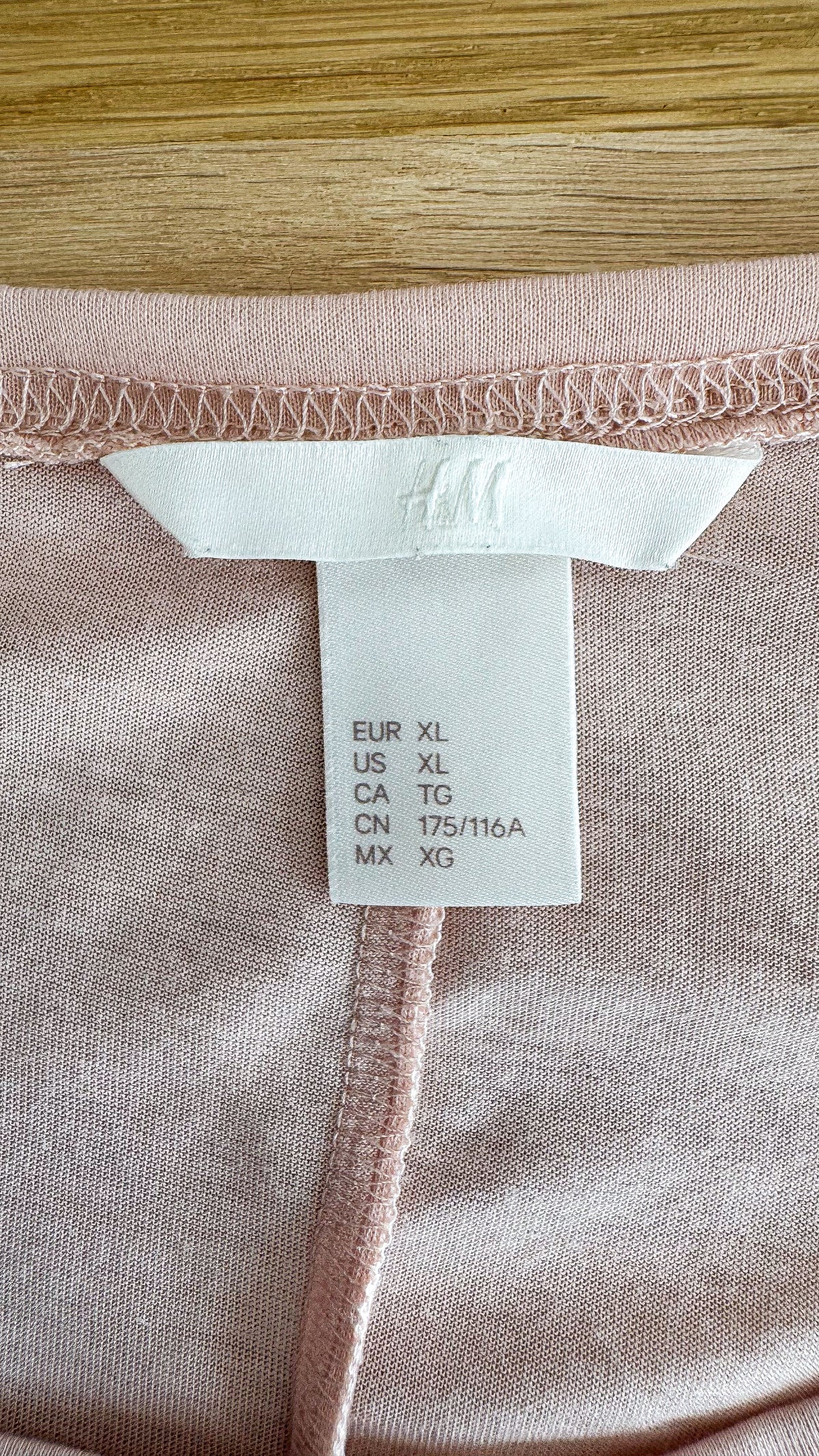 Blouse H&M rose pâle fluide manches longues légère transparente taille XL