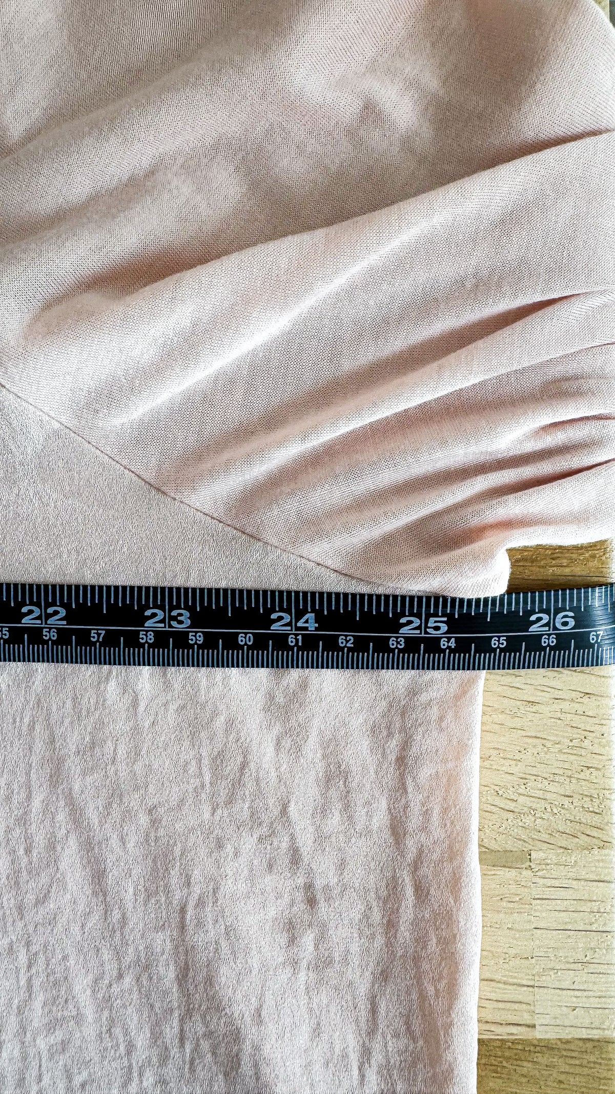 Blouse H&M rose pâle fluide manches longues légère transparente taille XL