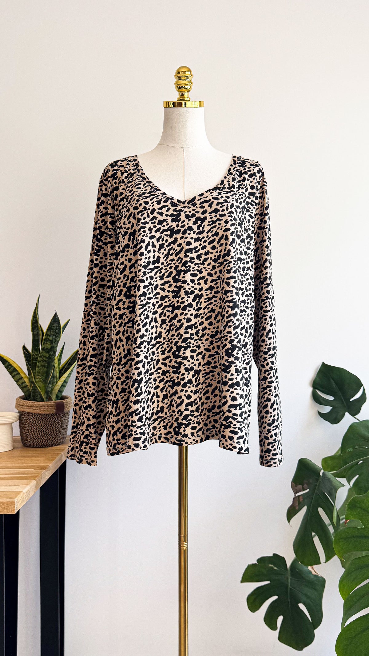 Haut léopard Modavista T50/52 coton manches longues