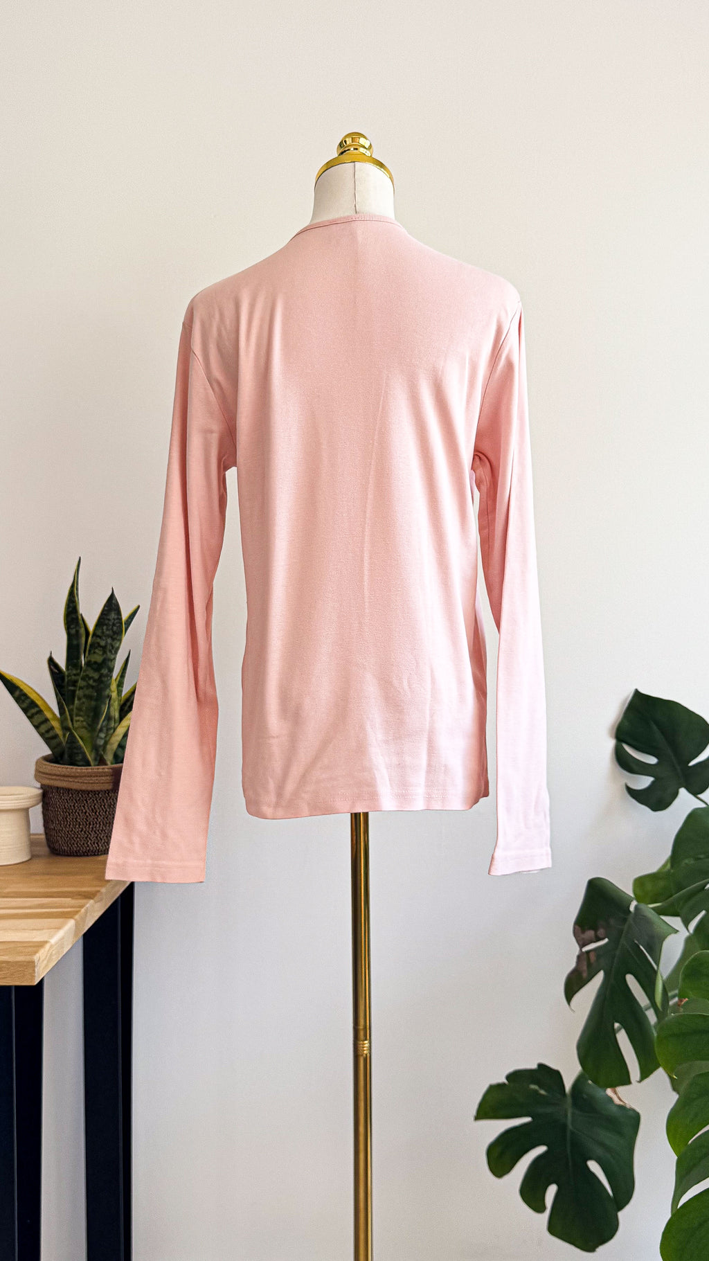 Haut rose pâle Dorotennis coton manches longues T38/40