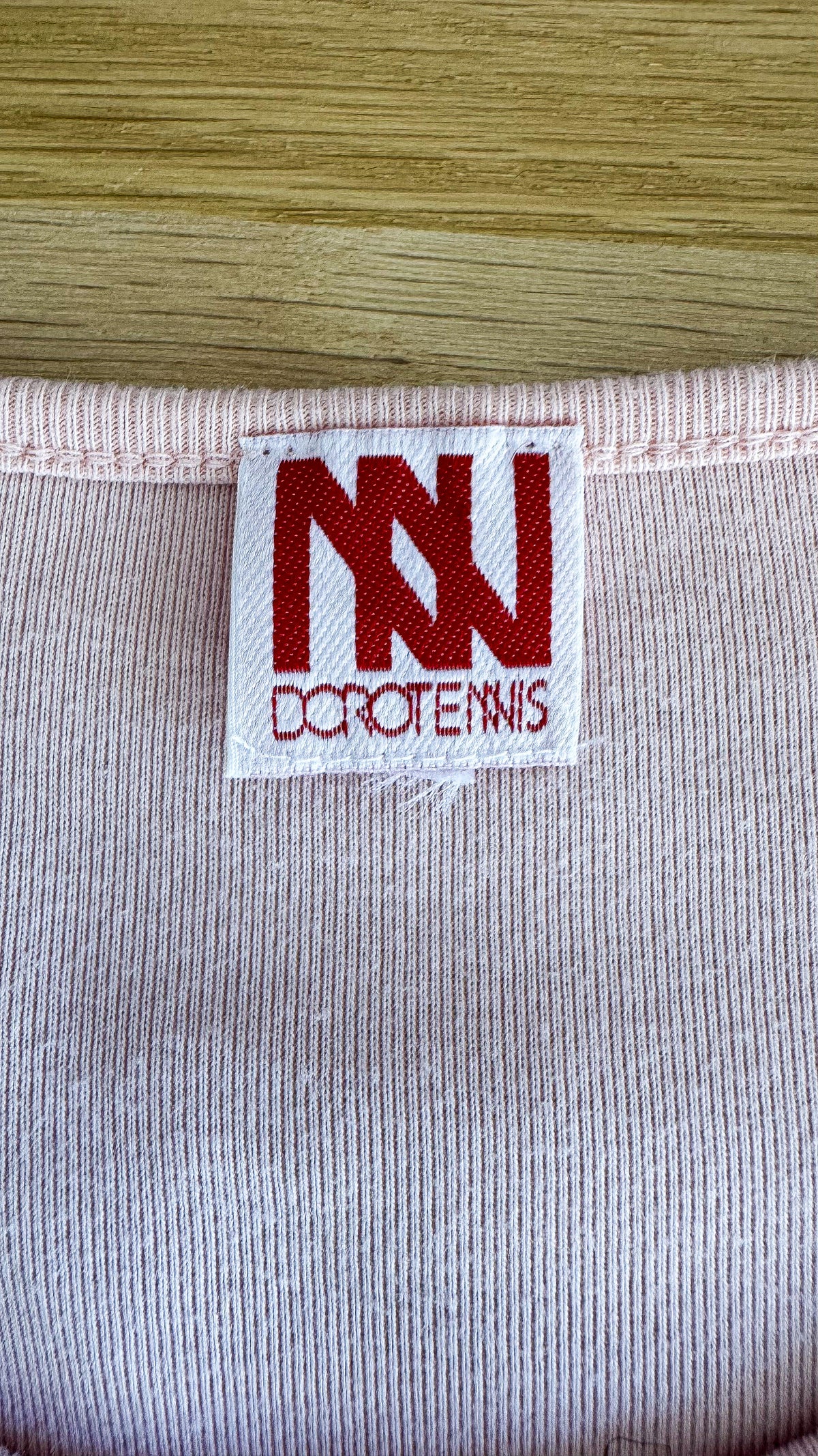 Haut rose pâle Dorotennis coton manches longues T38/40