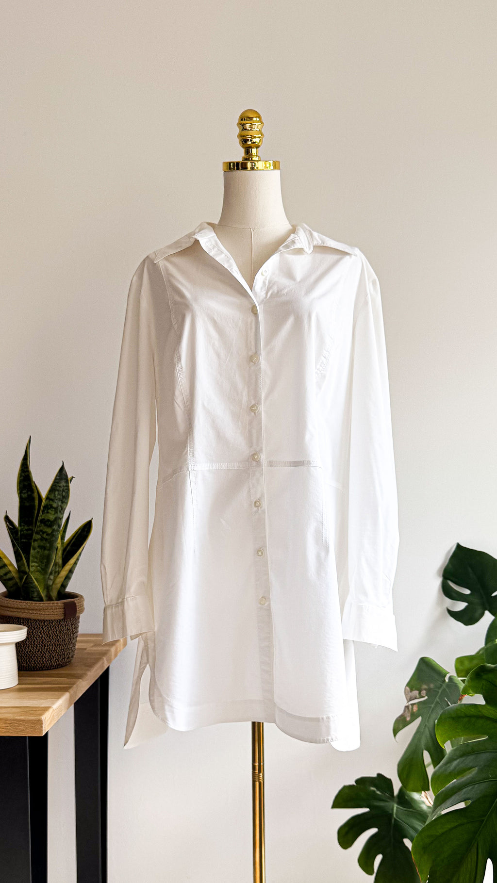 Chemise Alba Moda blanche élégante coton taille 46 chic