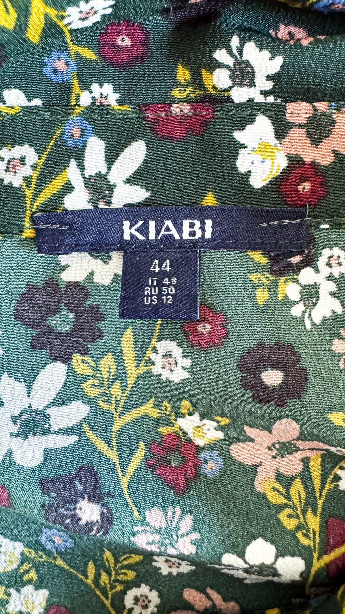 Robe chemise fleurs vert forêt 44 -  Kiabi