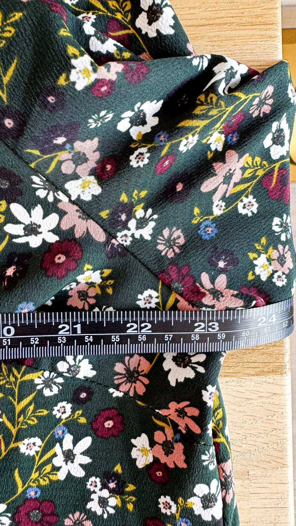 Robe chemise fleurs vert forêt 44 -  Kiabi