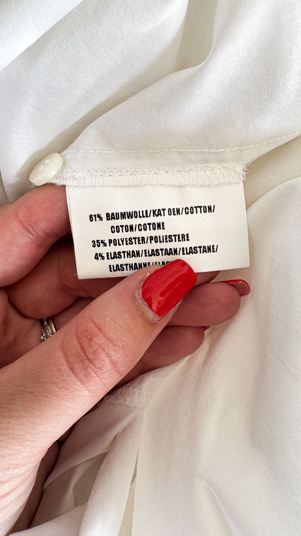 Chemise Alba Moda blanche élégante coton taille 46 chic