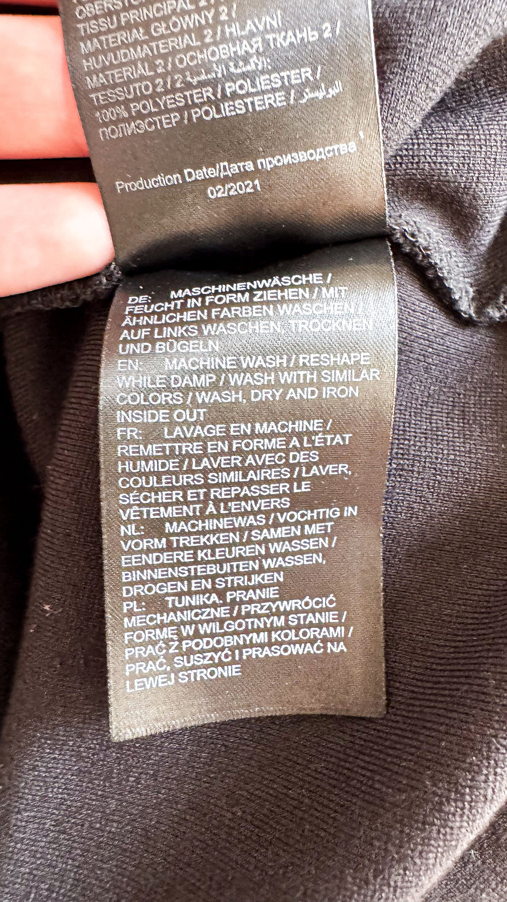 Robe noire col croisé jersey 46/48 - Ulla Popken