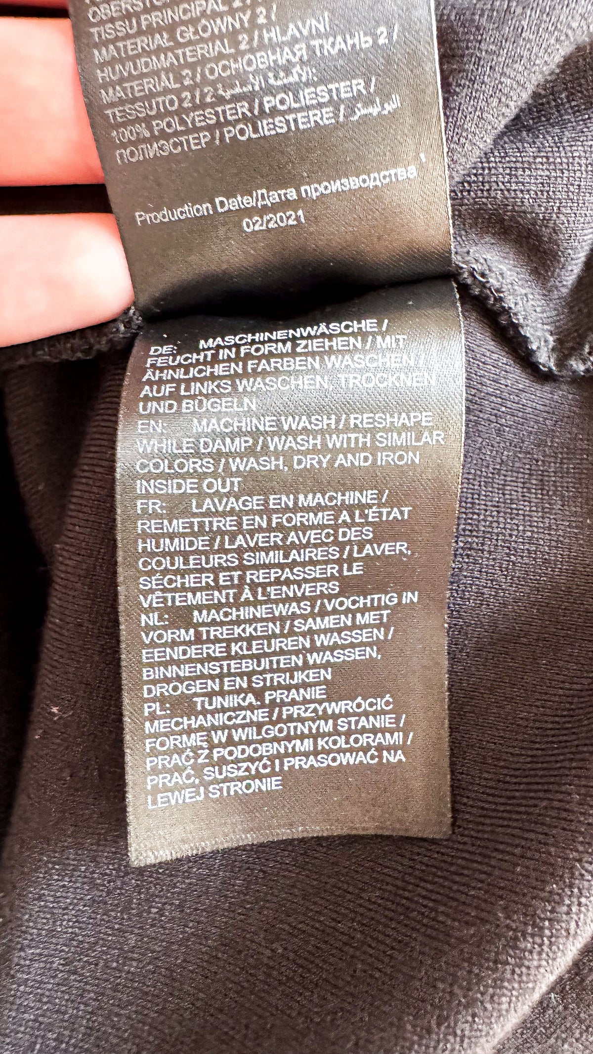 Robe noire col croisé jersey 46/48 - Ulla Popken