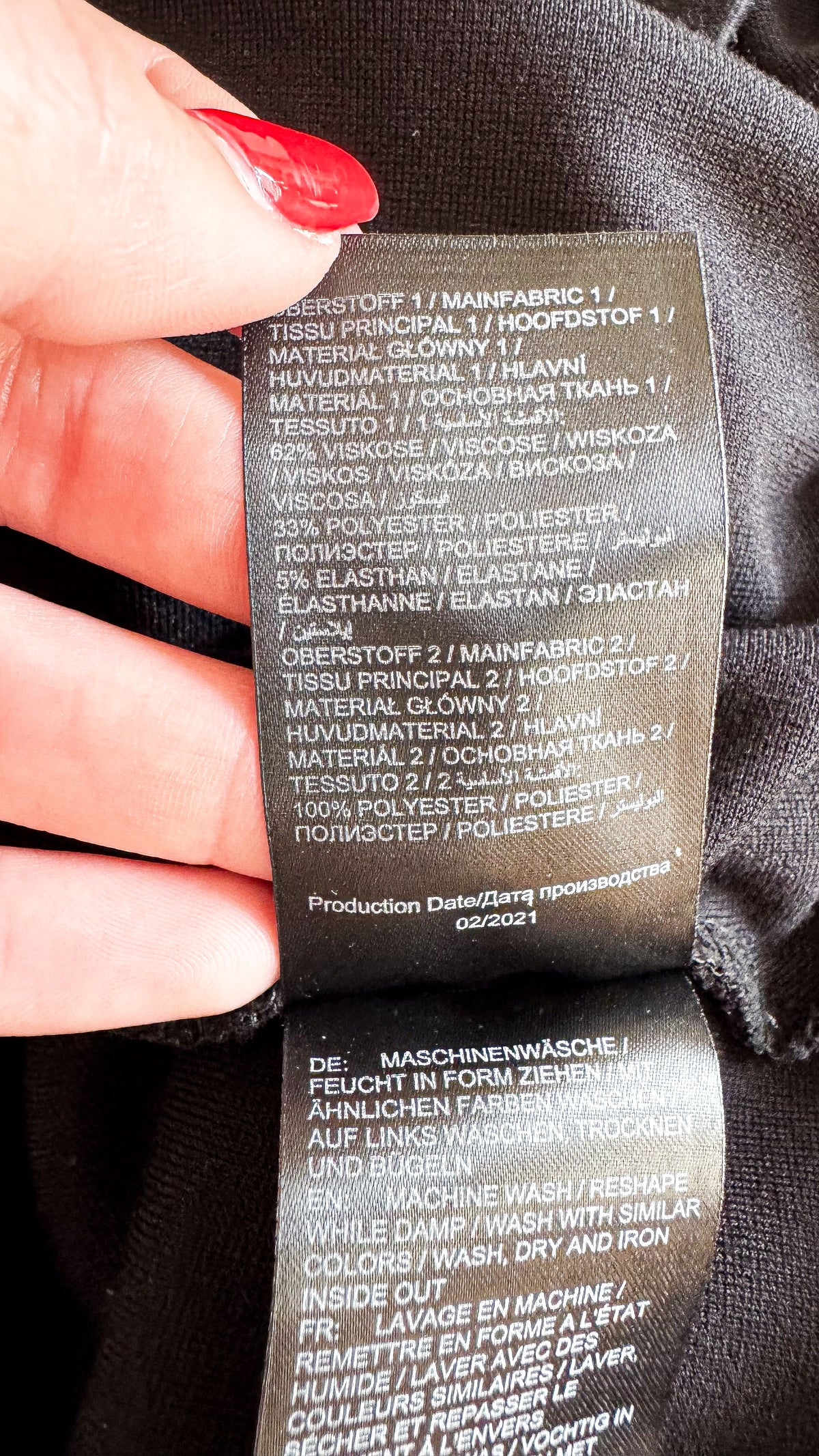 Robe noire col croisé jersey 46/48 - Ulla Popken