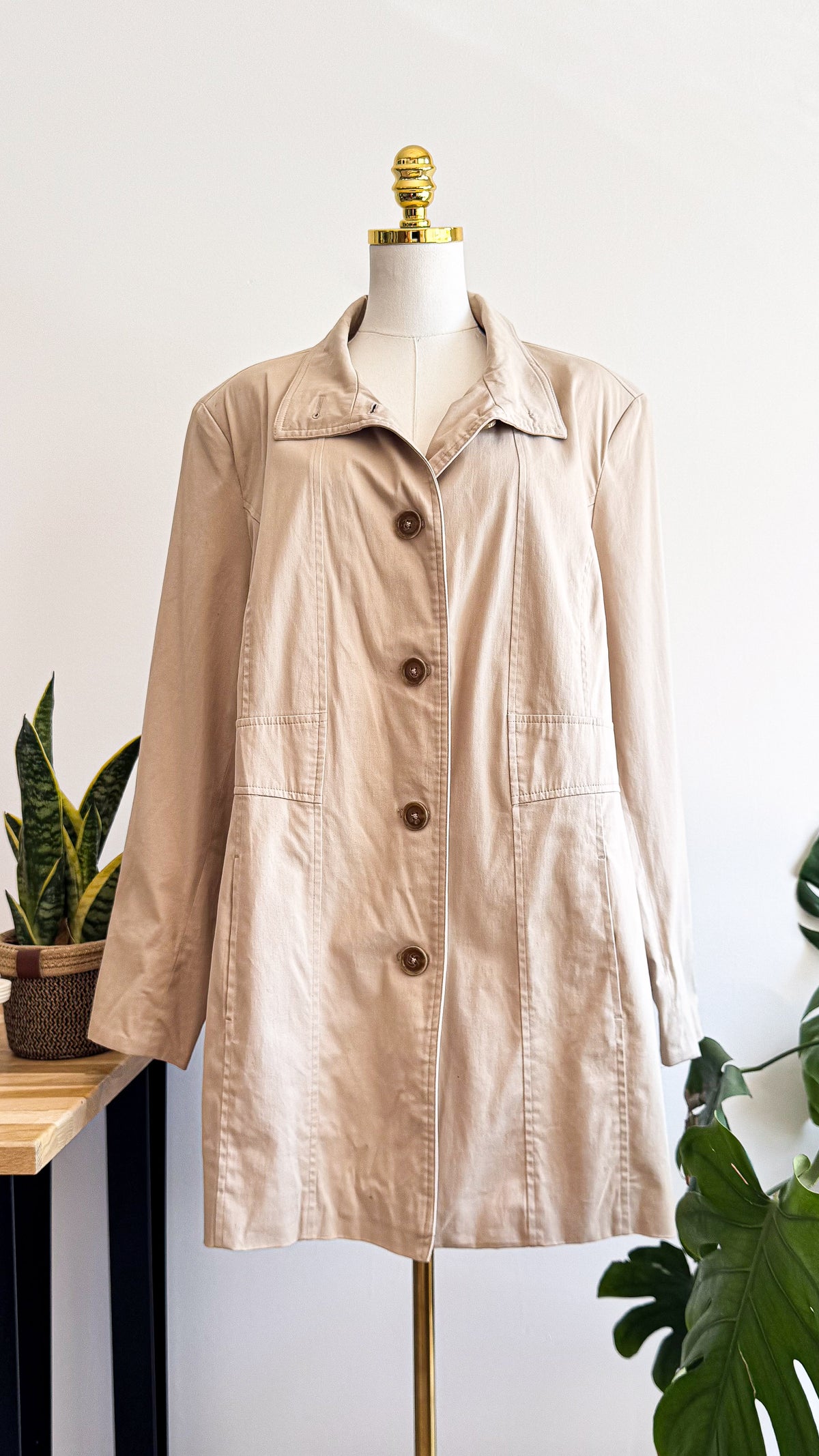 Veste beige femme Collection L coton élasthanne taille 52
