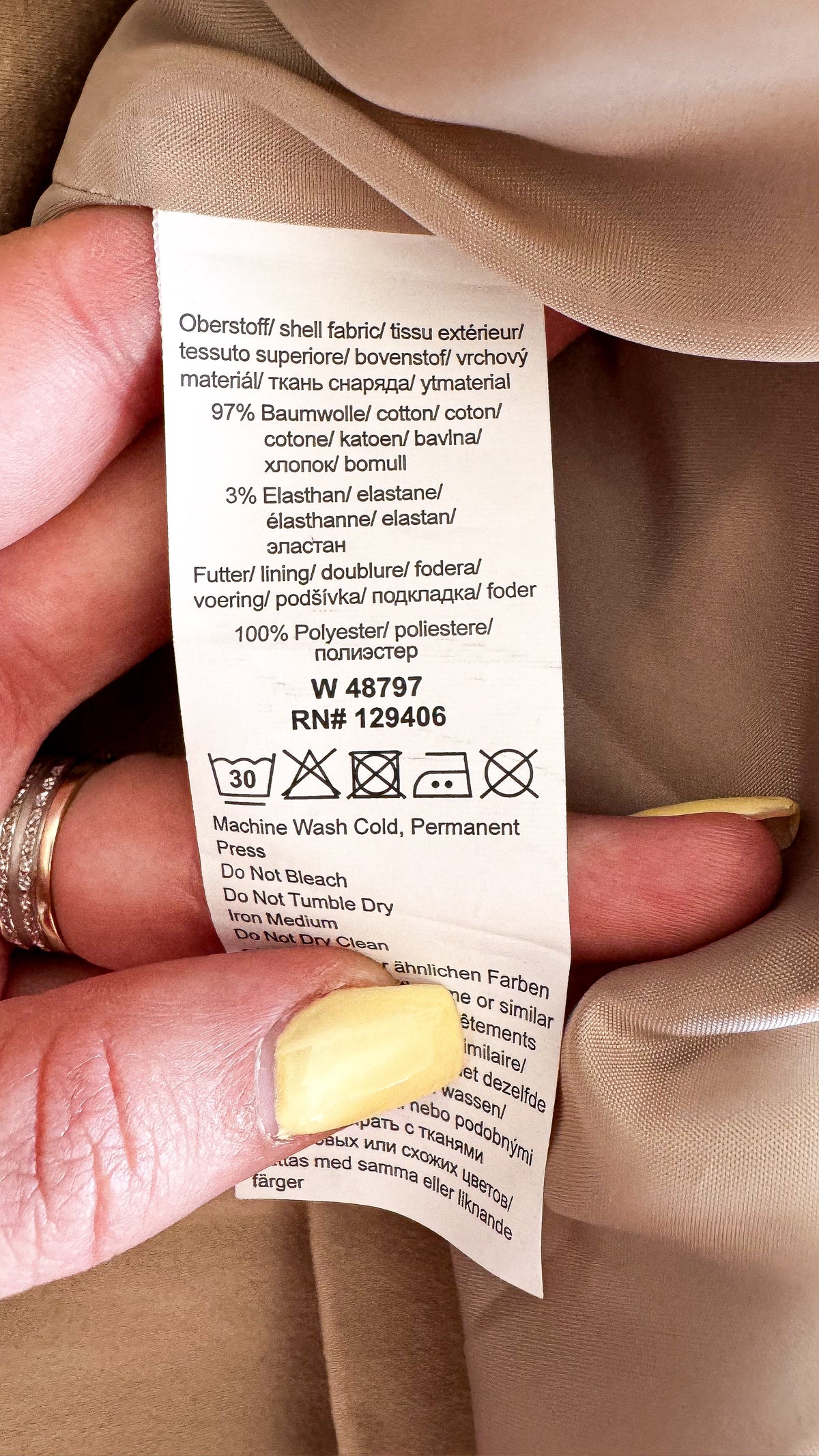Veste beige femme Collection L coton élasthanne taille 52