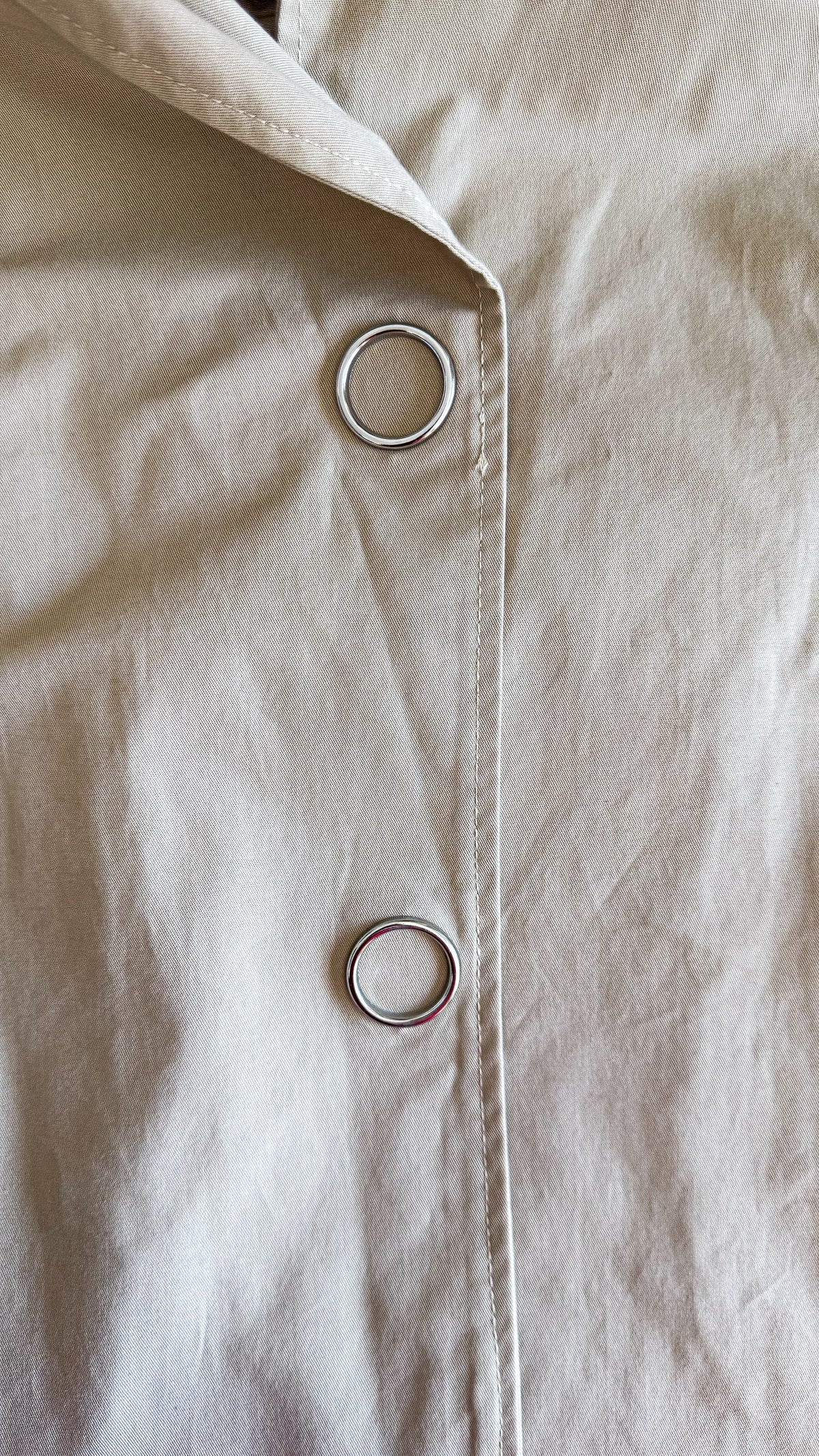 Veste beige Mango coton taille M mi-saison manches bouffantes