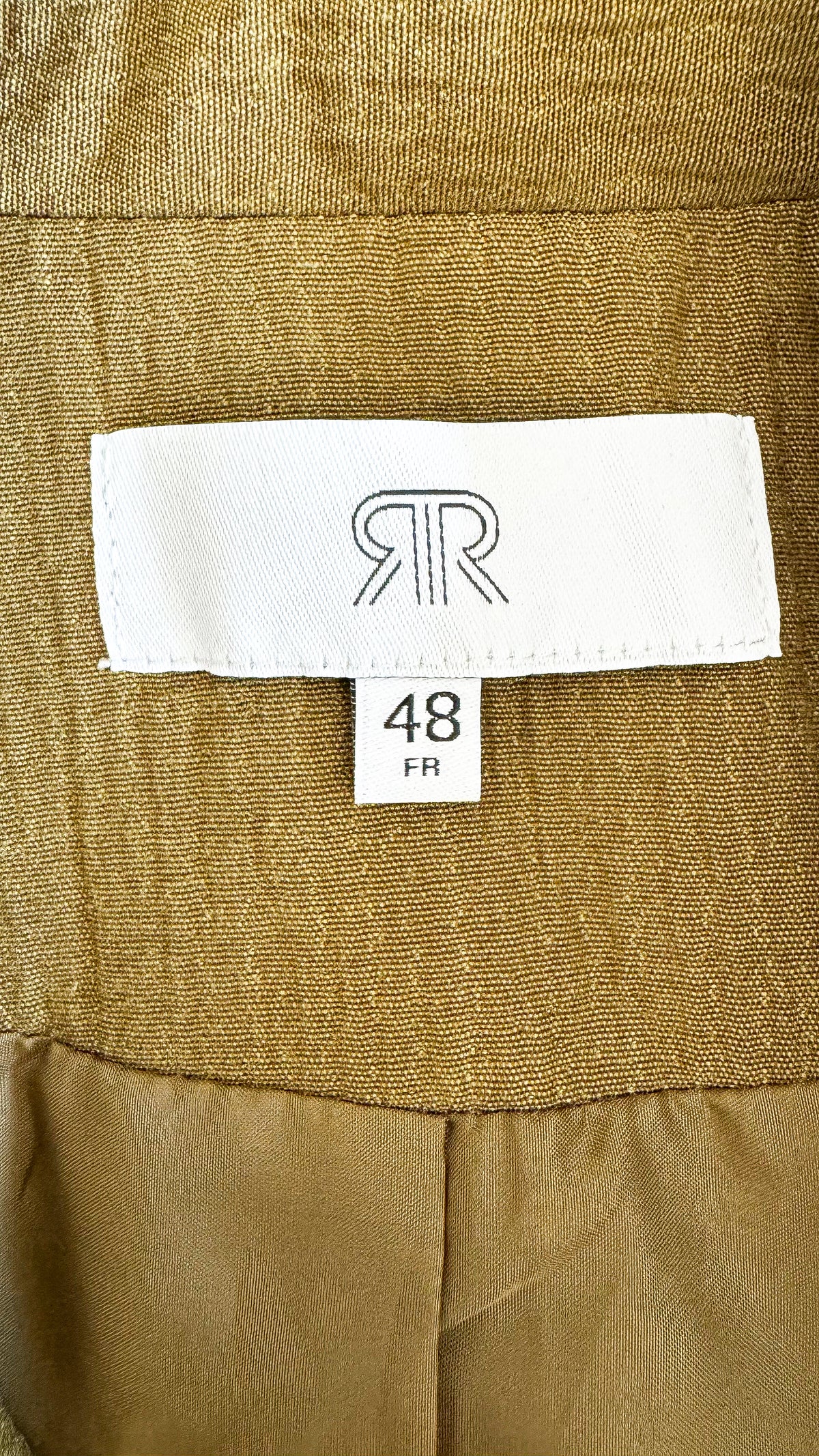 Manteau mi-long kaki La Redoute taille 48 double boutonnage chic