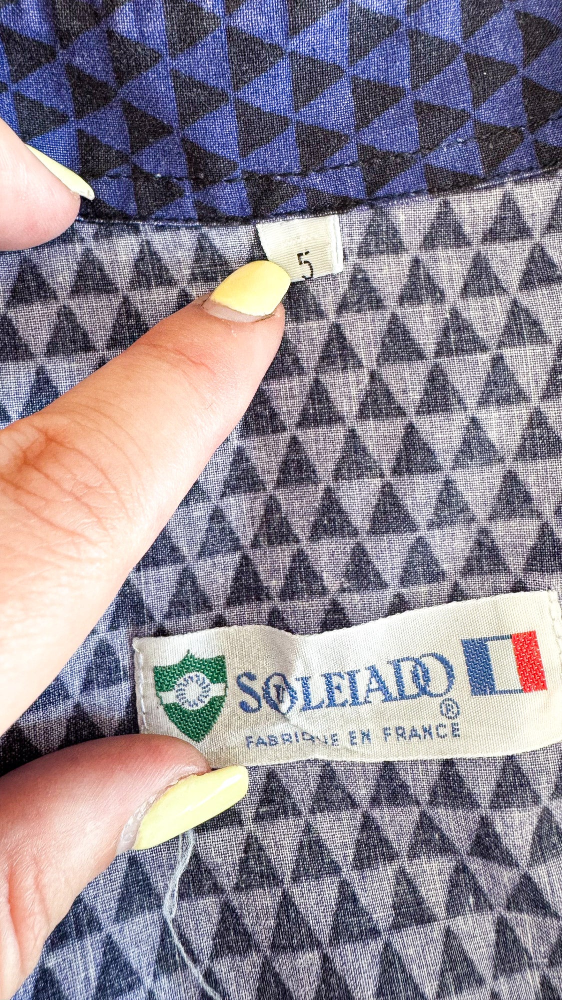 Chemise Souleiado homme bleu imprimé provençal manches longues taille XXL