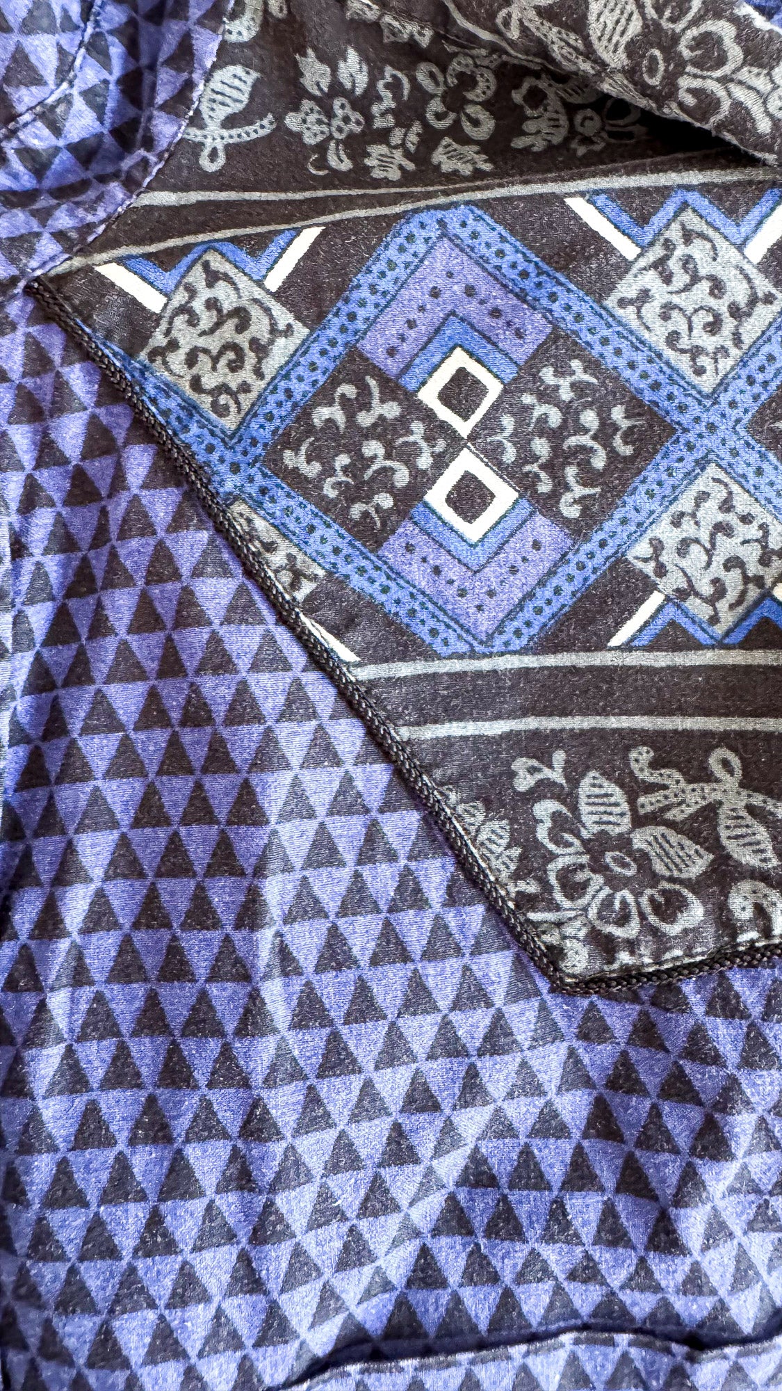 Chemise Souleiado homme bleu imprimé provençal manches longues taille XXL