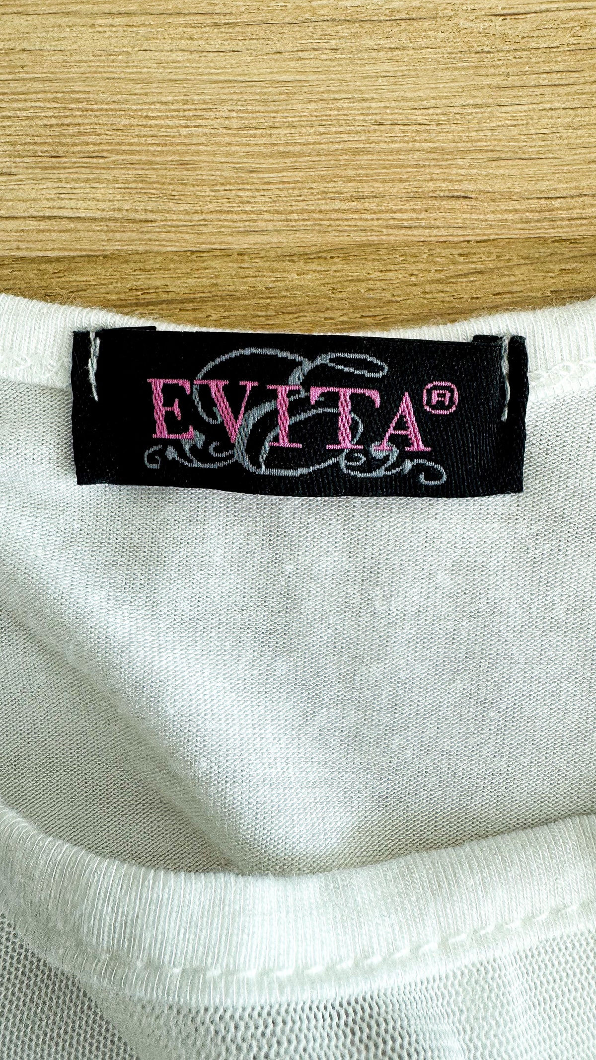 Body blanc Evita sequins dorés manches longues soirée taille S/M