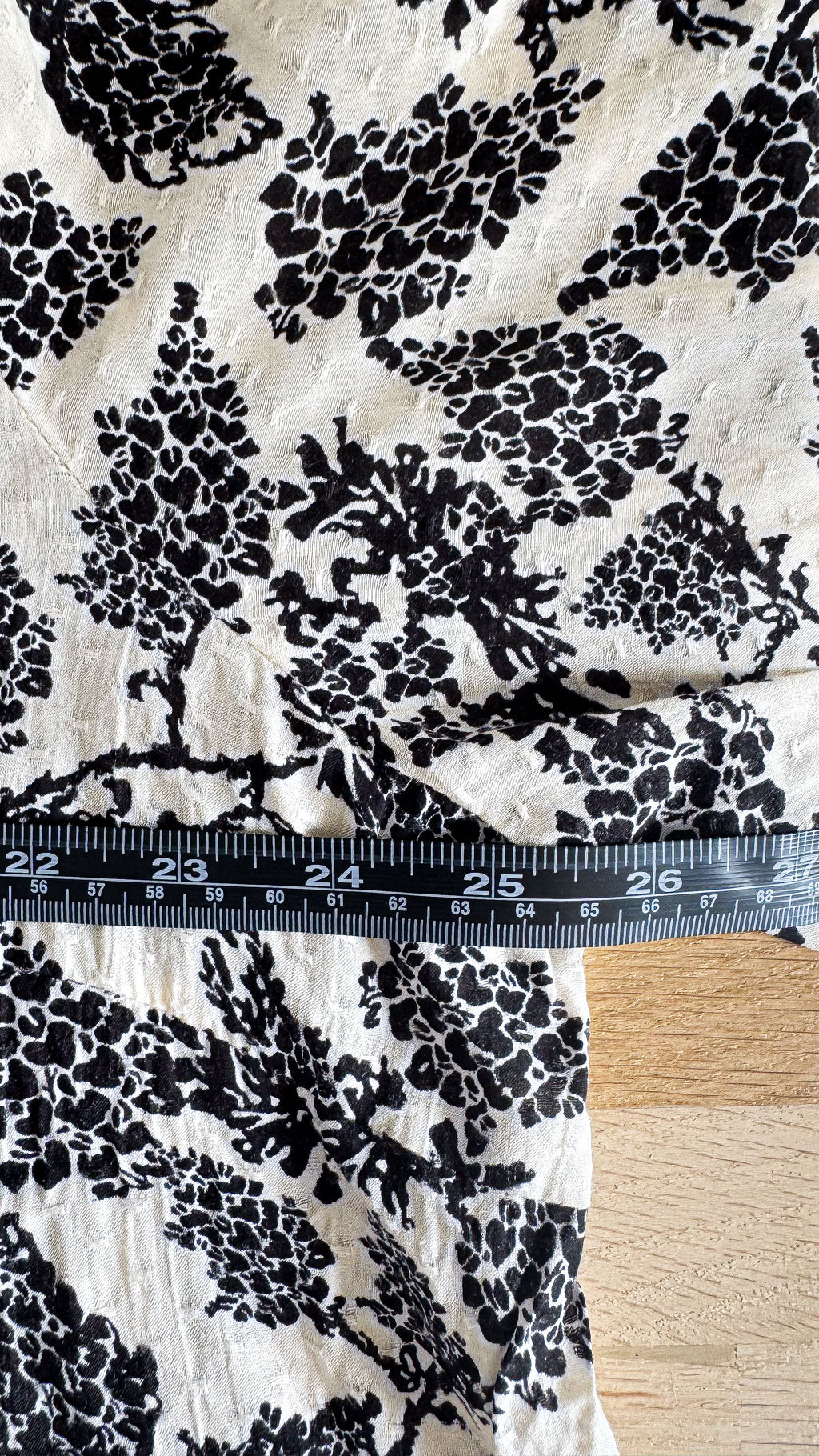 Blouse Gémo grande taille imprimé noir et beige fluide manches longues XXL