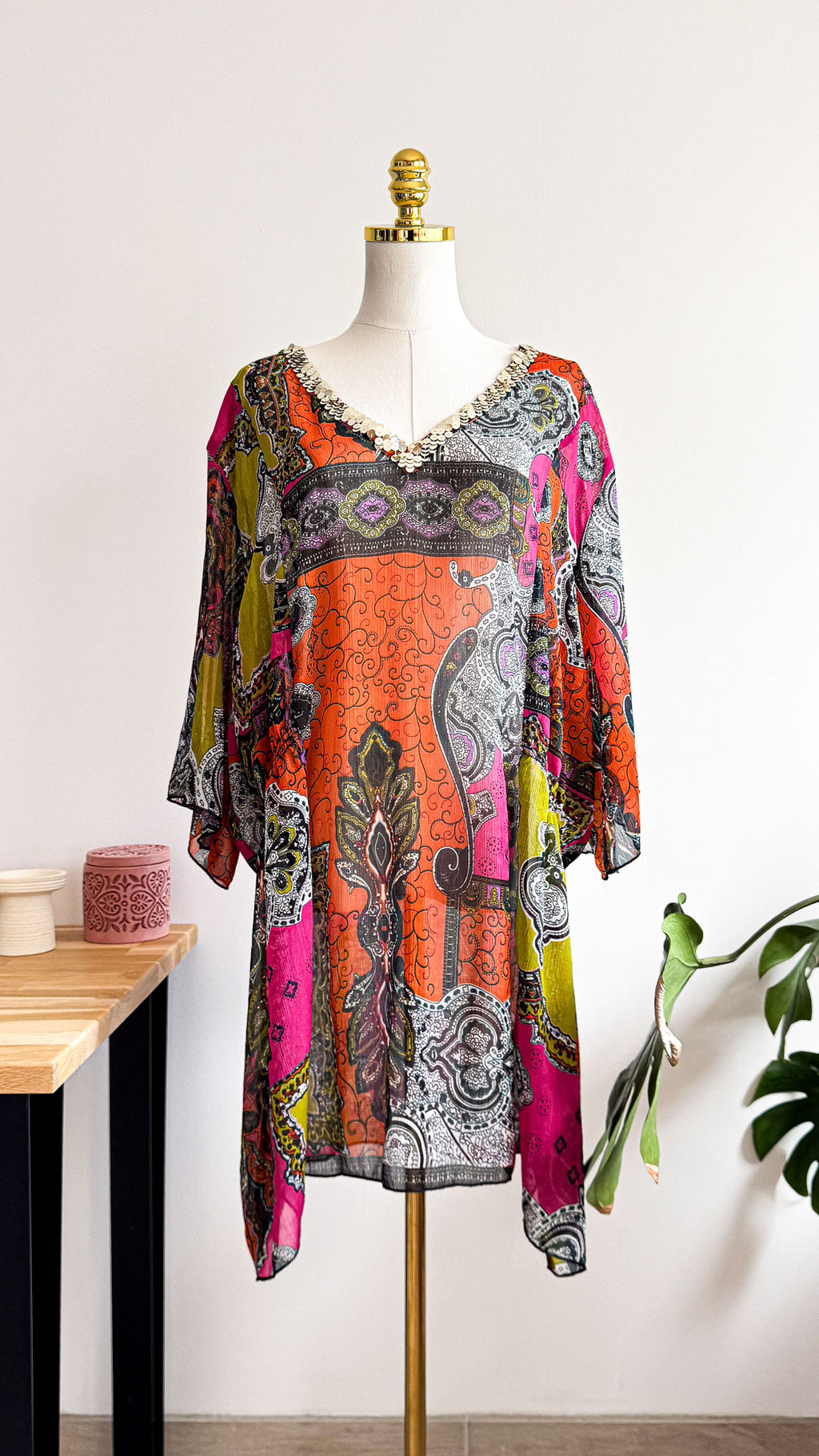 Blouse tunique paisley manches chauve-souris 58 Blancheporte