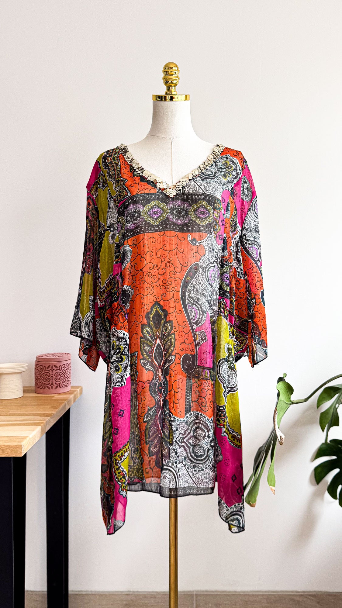 Blouse tunique paisley manches chauve-souris 58 Blancheporte