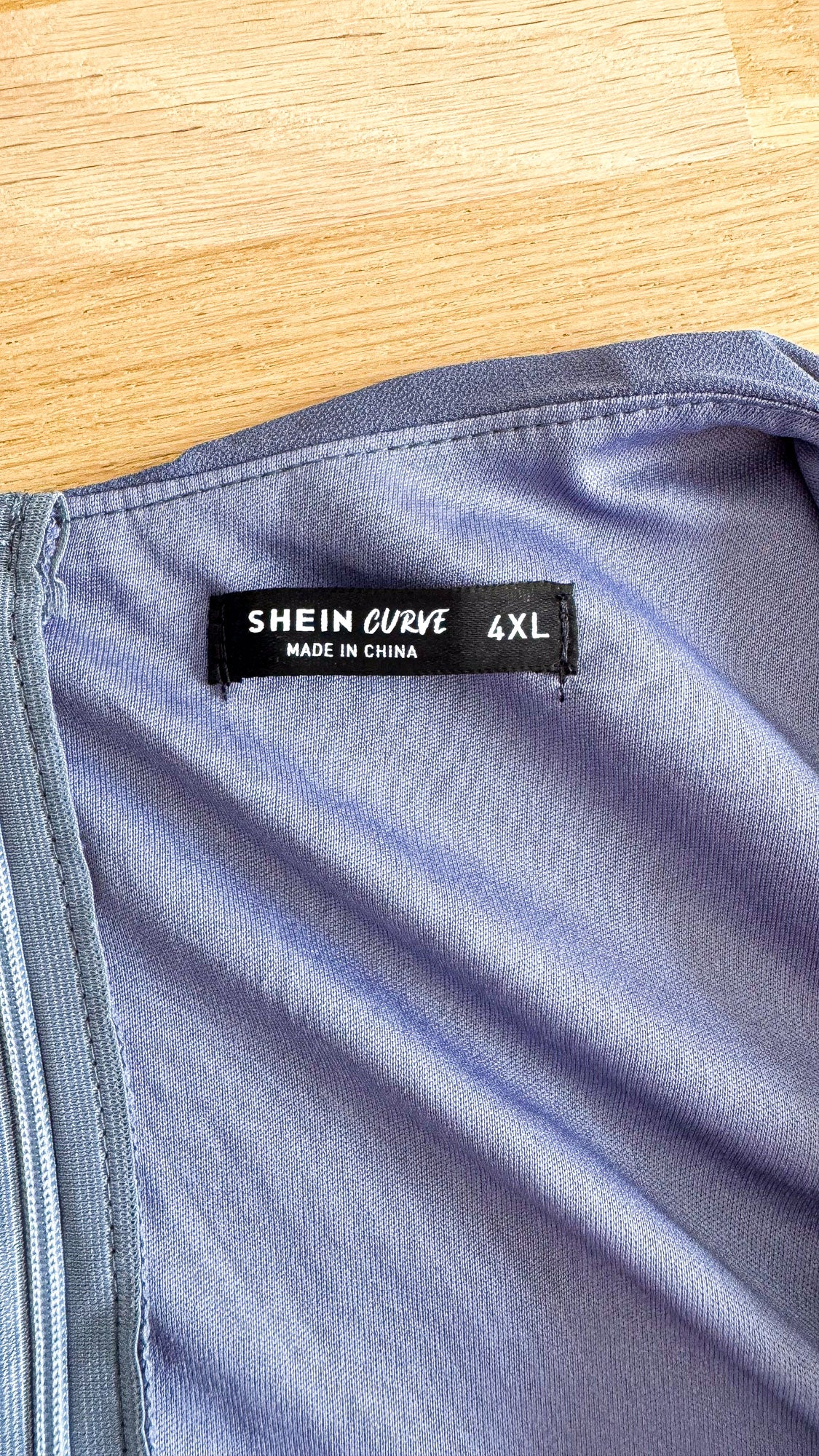 Robe cérémonie longue drapée bleu 4XL - Shein Curve