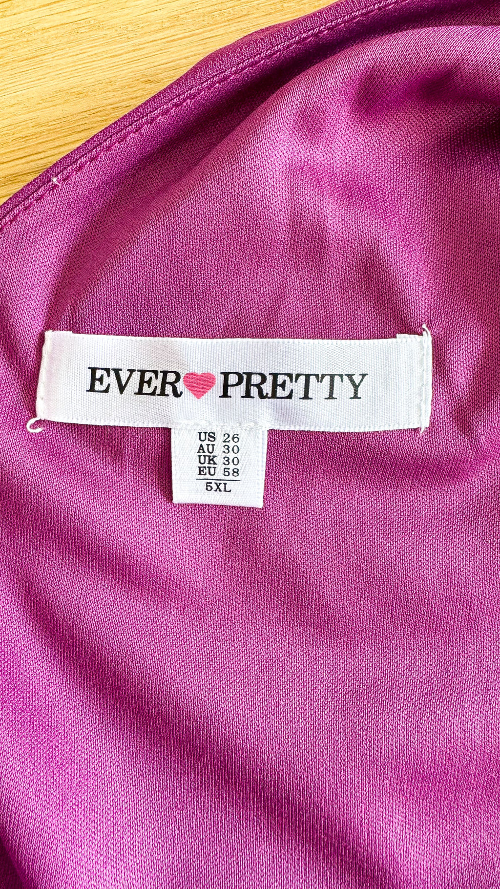 Robe cérémonie fuchsia col V drapée 5XL - Ever Pretty