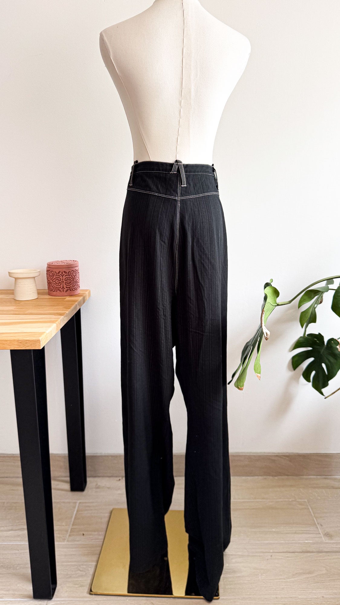 Ensemble veste pantalon rayé surpiqûres - Taillissime