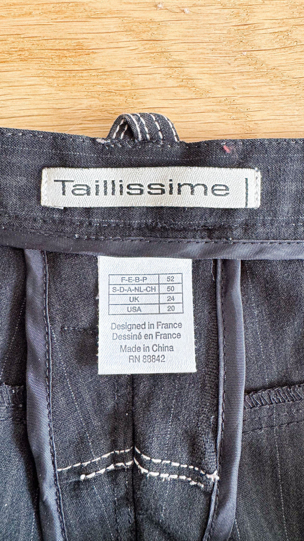 Ensemble veste pantalon rayé surpiqûres - Taillissime