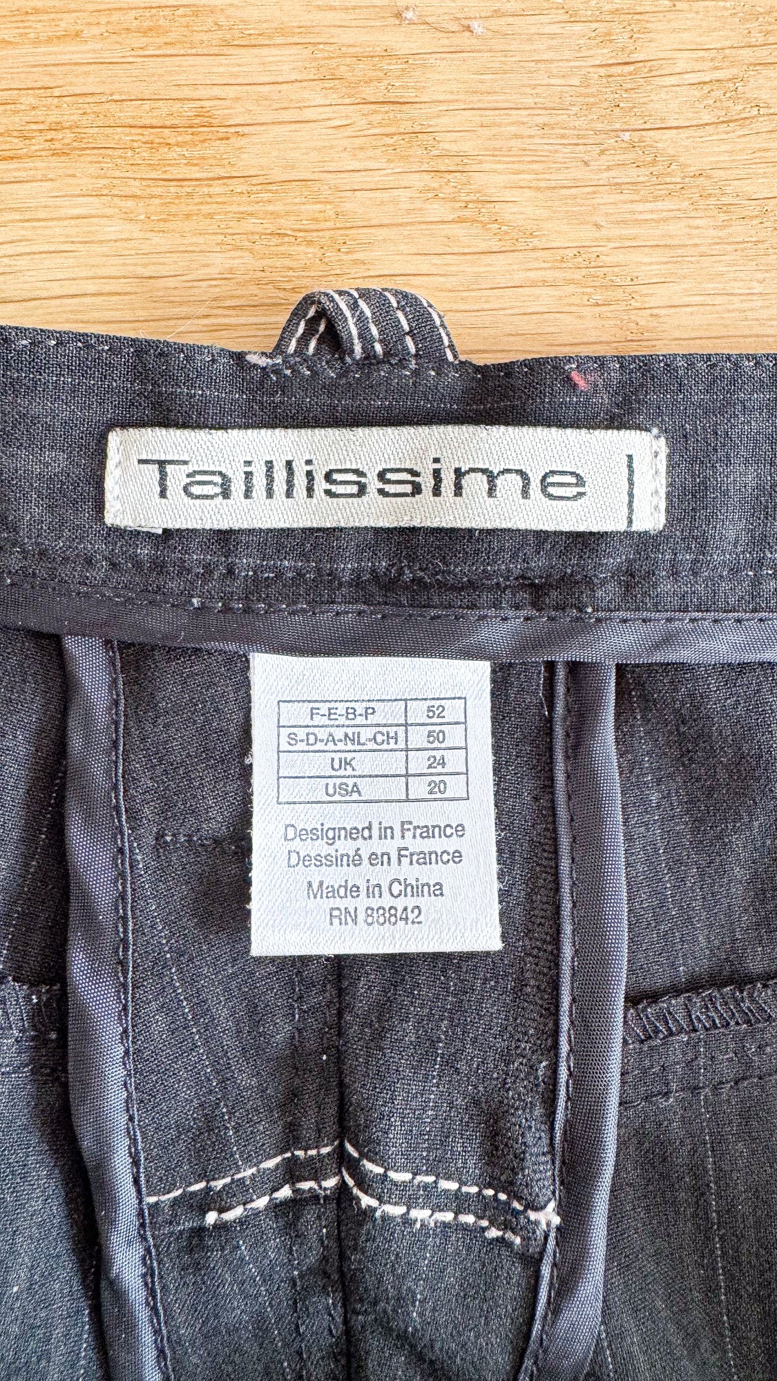 Ensemble veste pantalon rayé surpiqûres - Taillissime