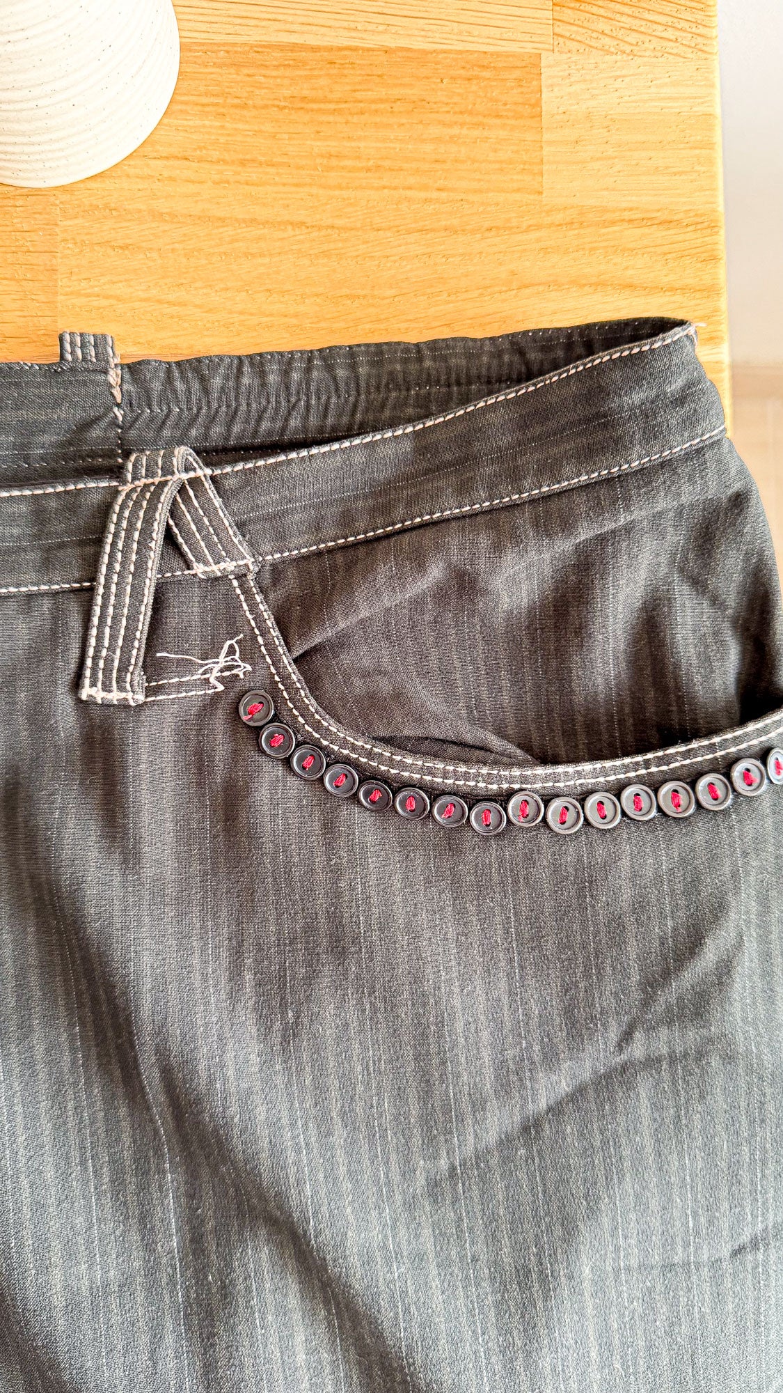 Ensemble veste pantalon rayé surpiqûres - Taillissime
