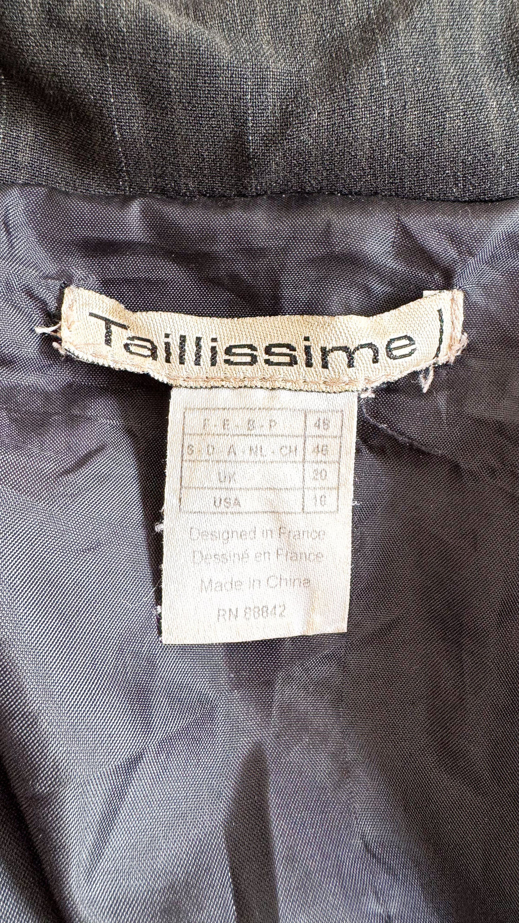 Ensemble veste pantalon rayé surpiqûres - Taillissime