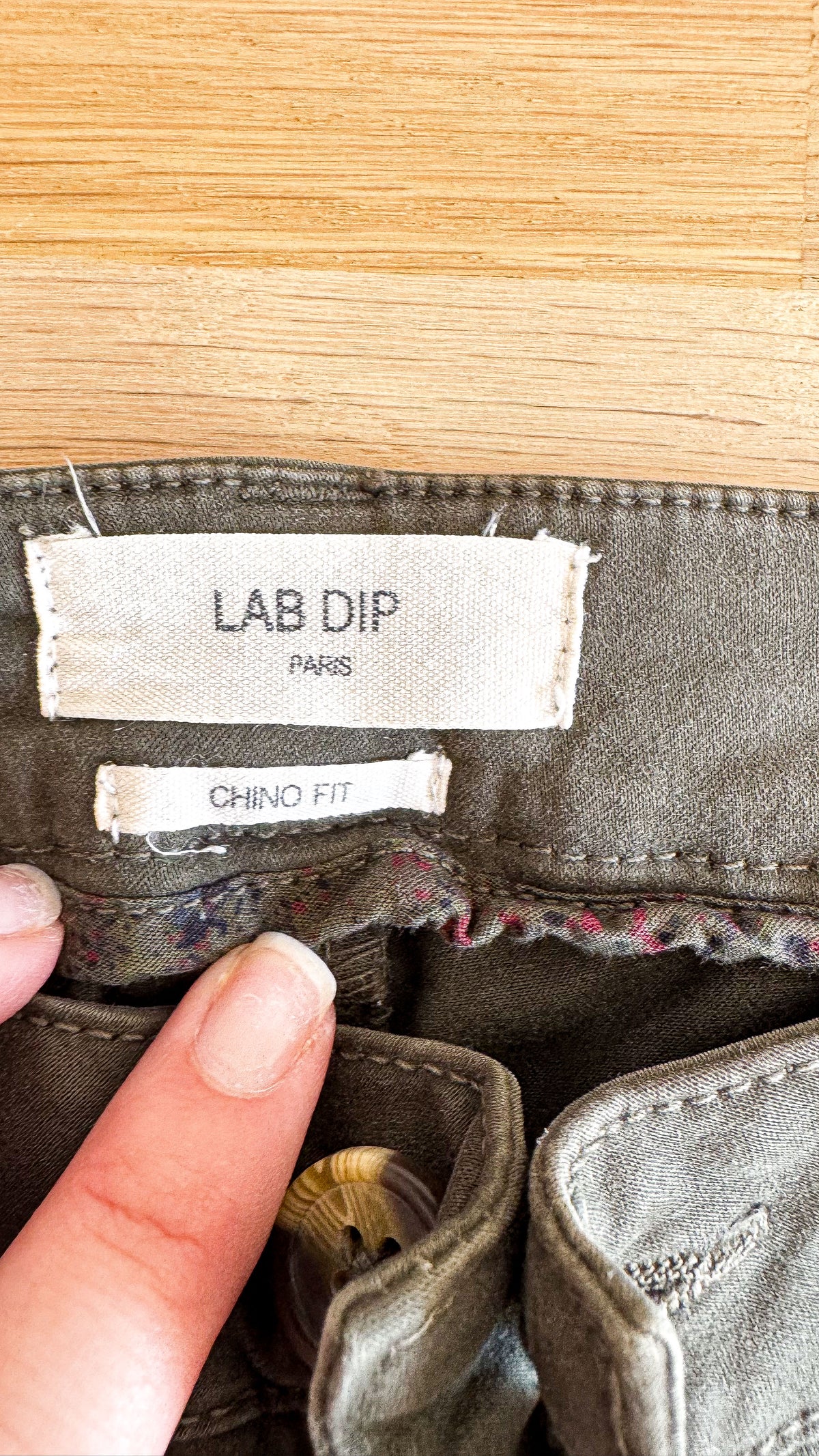 Chino kaki foncé coupe droite 27 (36) - Lab Dip