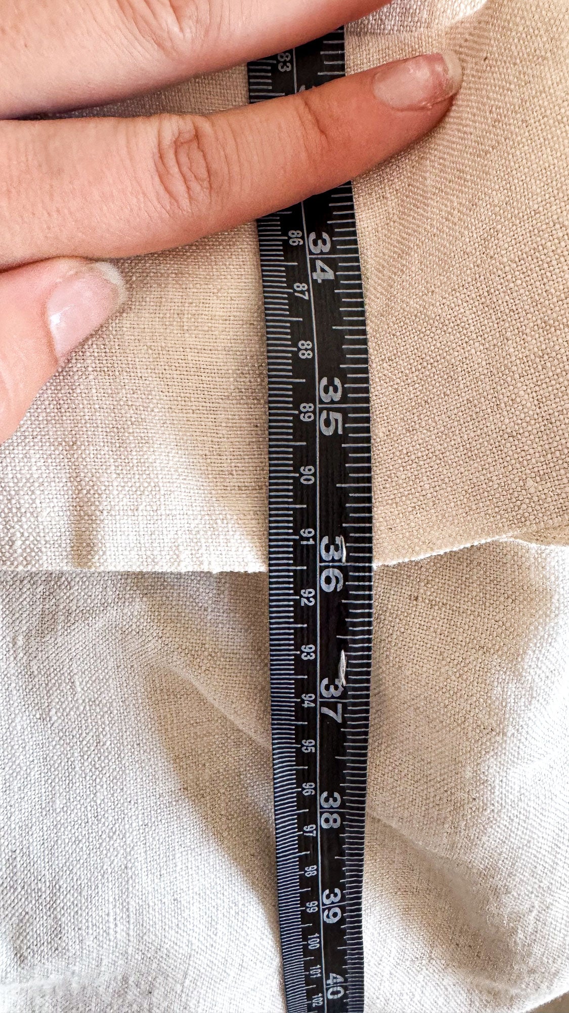Robe lin perles bois col V 40 - Burton of London