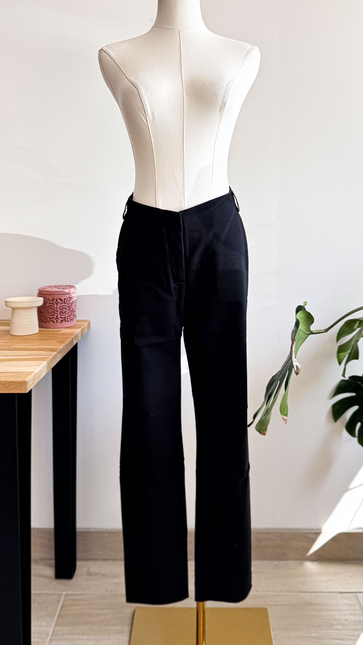 Pantalon noir tailleur droit 38 - Elora