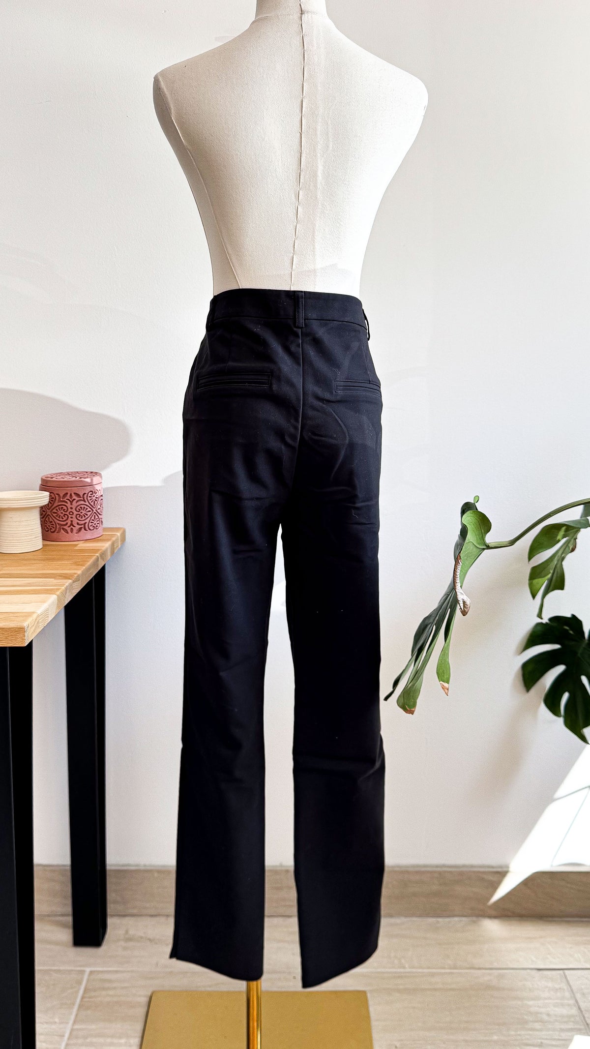 Pantalon noir tailleur droit 38 - Elora