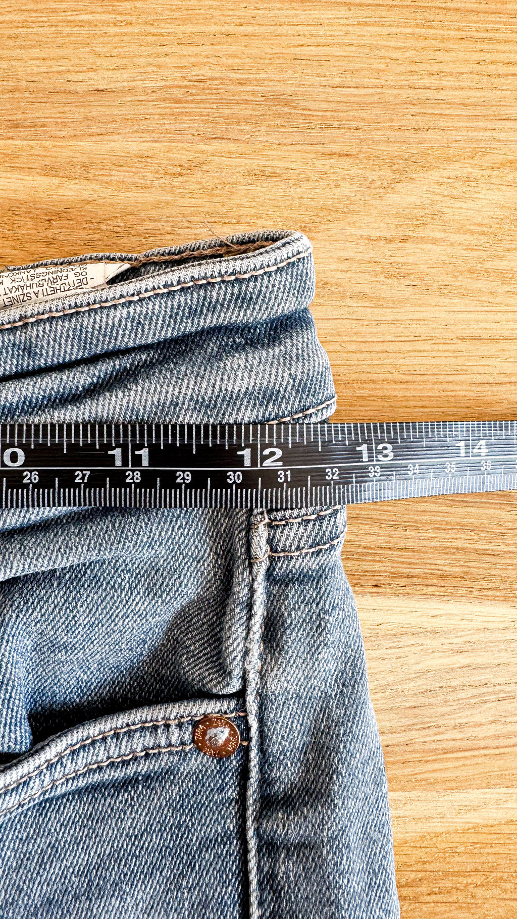 Jean skinny bleu taille haute passant à recoudre 36 - Zara