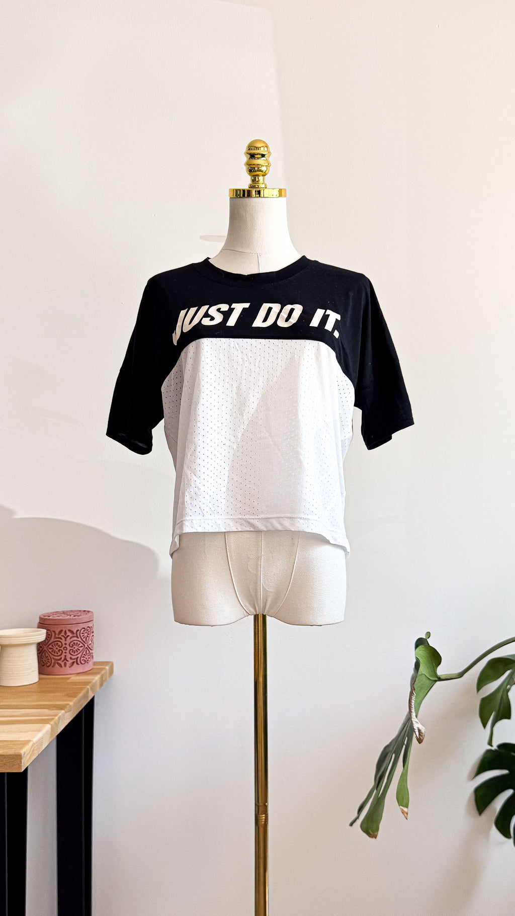 T-shirt Nike Running crop Just Do It noir blanc taille S
