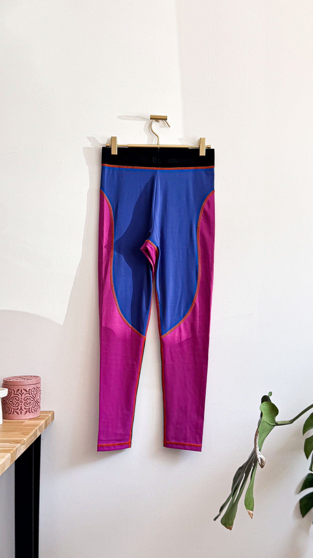 Legging Napapijri colorblock bleu fuchsia taille S