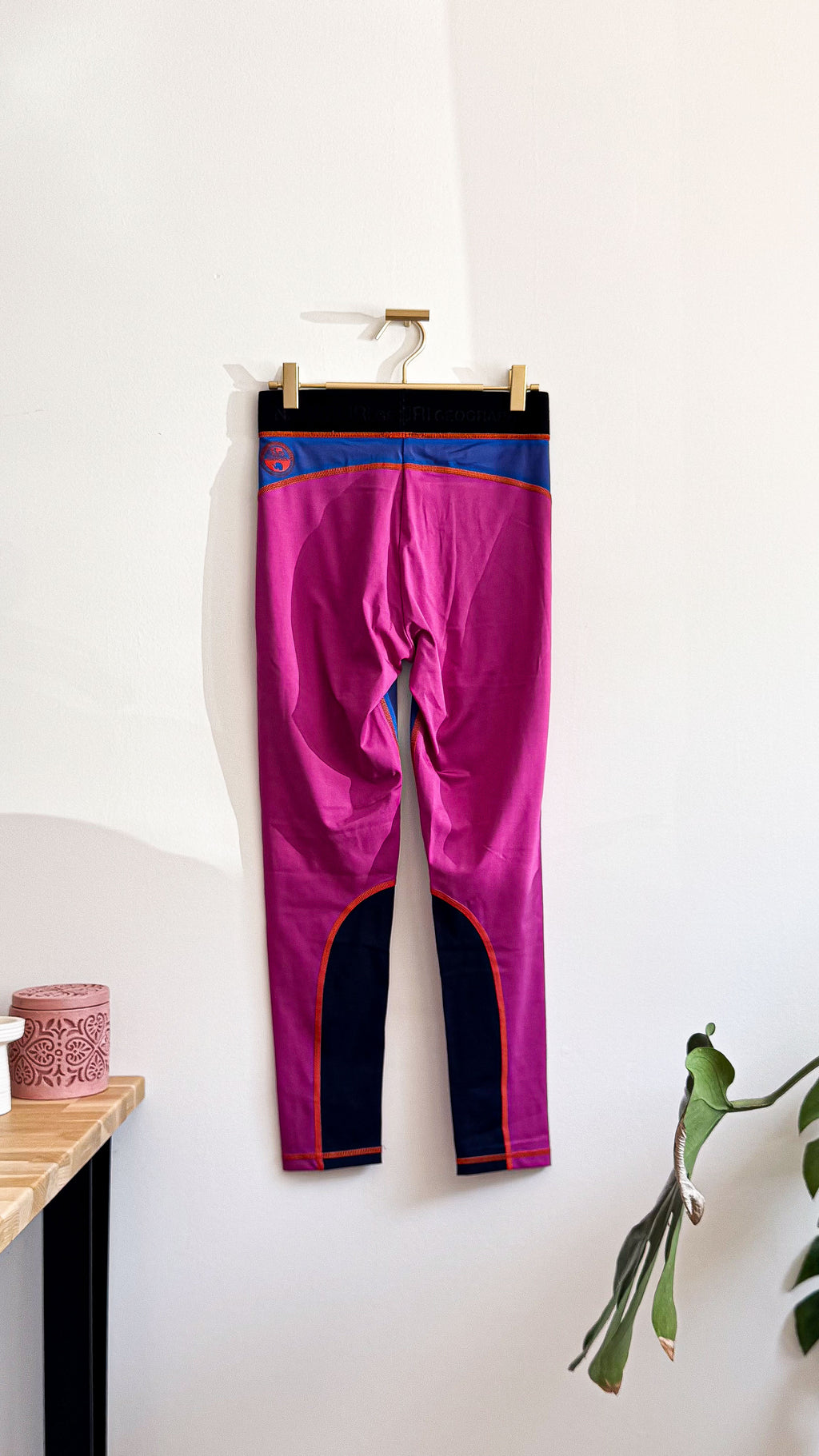 Legging Napapijri colorblock bleu fuchsia taille S