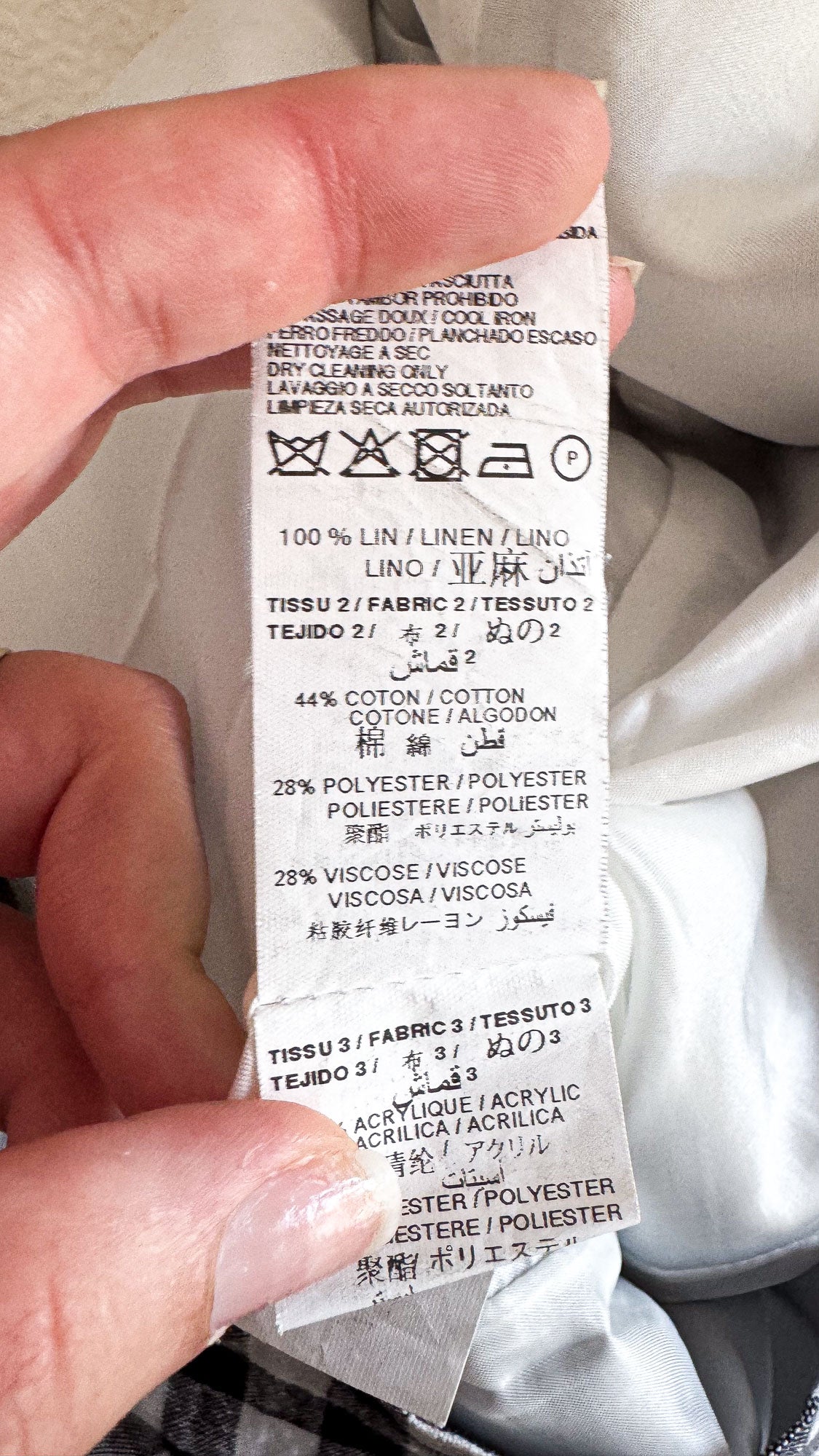 Robe bicolore lin vichy 40 - Sinequanone