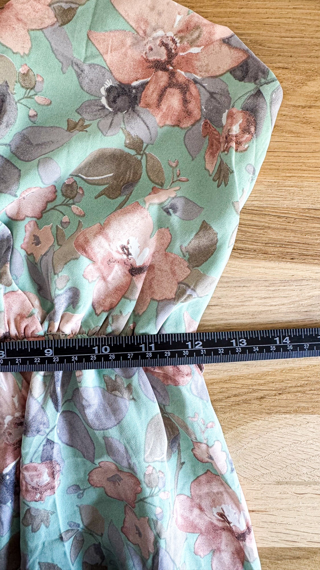 Robe longue fleurie vert sauge Emma Ella Paris T.S boho mariage été
