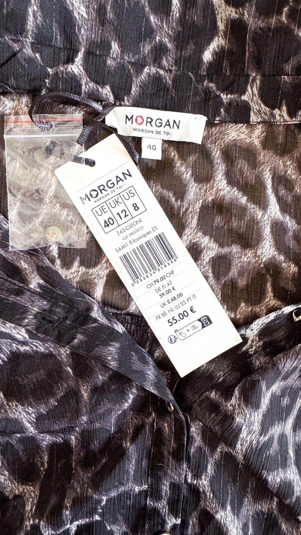 Blouse Morgan léopard T40 neuve étiquette