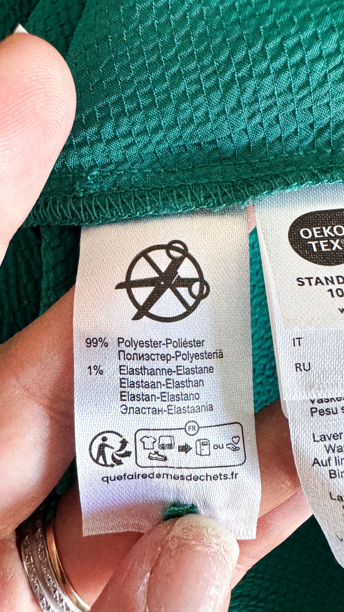 Robe longue chemise verte boutonnée 40 - La Redoute