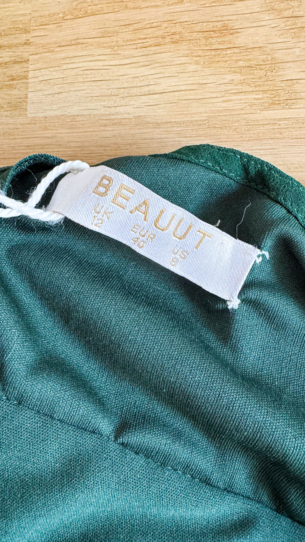 Robe cérémonie sequins voile vert 40 - Beauut